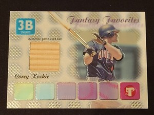 2004 TOPPS PRISTINE COREY KOSKIE #FF-CK FANTASY FAVORITES BAT RELIC TWINS