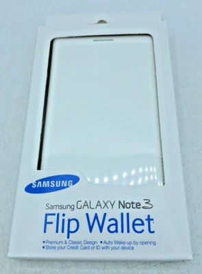 Samsung Galaxy Note 3 Flip Wallet Cover White. PC469 - Image 1 of 4