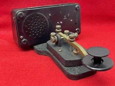 VINTAGE CALRAD MORSE CODE PRACTICE OSILLATOR 70-376 w CATS PAW BASE PARTS REPAIR - Image 1 of 4