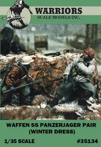 1/35 WAFFEN PANZERJAGER PAIR(WINTER DRESS) 2 Resin Figures/Set WARRIORS#35134 - Picture 1 of 2