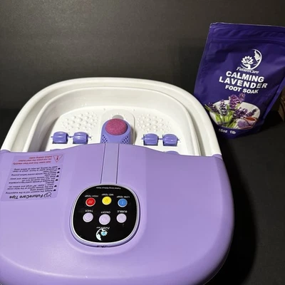 Foot Spa Bath Massager with Heat Bubbles and Vibration Massage and Jets - Image 1 of 4