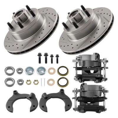 Front Disc Brake Conversion Kit 11" Slotted Rotors for Ford Mustang II 1974-1978 - Изображение 1 из 4