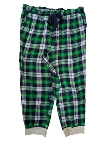Aerie Flanell Jogger Pyjamahose XL blau grün schwarz Watch kariert Lounge Preppy - Bild 1 von 12