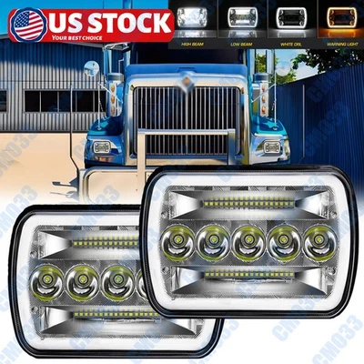 Faros LED halo para International Harvester 4700 4800 4900 7300 7400 2x 7x6" Foto 1 de 4