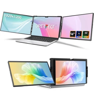 Dual Portable Triple Fold 1920x1200 Monitor Screen Extender für Laptop 13-16" - Afbeelding 1 van 12