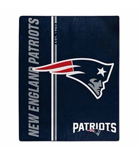 New NFL New England Patriots Logo Soft Fleece Throw Blanket 50" X 60" - Picture 1 of 4