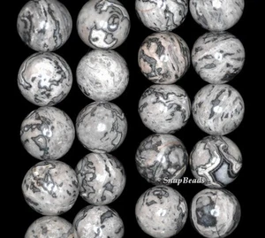 12 mm CUENTAS SUELTAS SUELTAS DE 12 MM GRIS PIEDRA PRECIOSA REDONDA 12 MM ENCAJE 7 pulgadas - Imagen 1 de 1