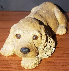Escultura de perro Sandicast de colección Cocker Spaniel cachorro 1983 firmada Sandra Brue - Imagen 1 de 5