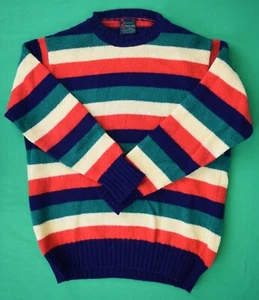 Abercrombie & Fitch mehrfarbiger Shetland-Pullover mit Rundhalsausschnitt Made in Scotland Gr. M - Bild 1 von 5