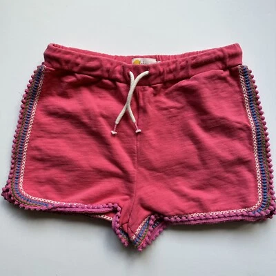 Шорты джерси с отделкой Boden Pom без застежек на шнурке розовые для девочек размер 14 - Изображение 1 из 4