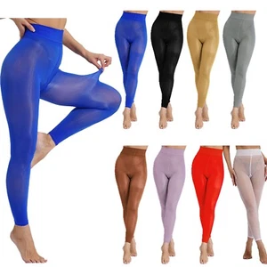 Women's Mesh Tights Casual See Through Stockings Footless Pants Long Trousers - Picture 1 of 58
