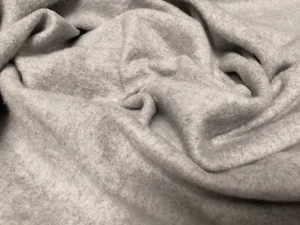 Sweatshirt Fleece Soft Jersey Fabric, Per Metre - Grey Marl - Picture 1 of 3