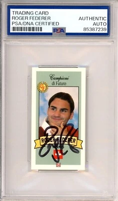 2003 Campioni Di Futuro ROGER FEDERER SIGNED ROOKIE CARD PSA DNA AUTOGRAPH HOF - Image 1 of 2