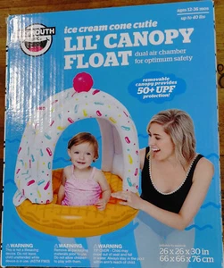 Bigmouth Pool Inflatable Float Lil' Canopy Ice Cream Kids 26x26x30 - Picture 1 of 4