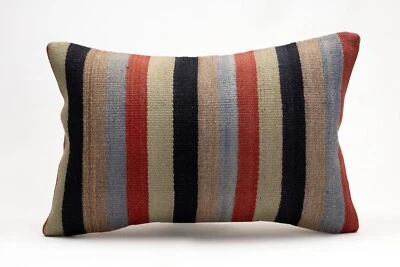Funda de almohada Kilim, 16x24 inc, almohada de sofá vintage, almohada decorativa hecha a mano Foto 1 de 4