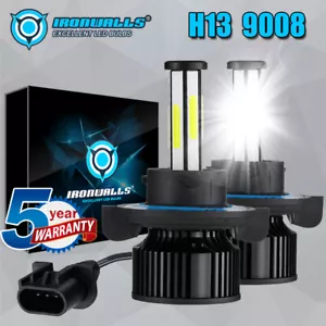 6-Sided H13 9008 LED Headlight Bulbs High Low Beam 2000W 360000LM Super Bright - Foto 1 di 12