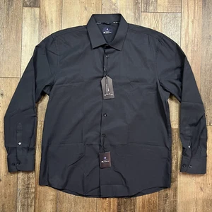 Ben Sherman Button Down Slim Fit Basketweave Navy Size XL 17/17 1/2 Shirt NWT - Picture 1 of 9