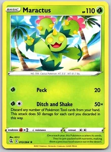 Maractus 012/264 Rare Fusion Strike Pokemon Card - NM Near Mint - Picture 1 of 2