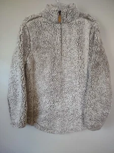 Simply Southern Youth XL Heather Gray Warm 1/4 Zip Pull-over Fuzzy Sherpa Unisex - Bild 1 von 4