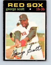 VINTAGE BASEBALL CARD OPC 1971 BOSTON RED SOX GEORGE SCOTT  NO282