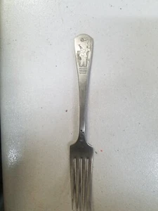 Vintage Imperial Silber Teller Kinder Clown Besteck Gabel - Bild 1 von 2