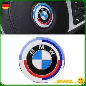 Für BMW Emblem E87 E88 E90 E91 E93 NEU Lenkrad 50 Jahre M Sport Abzeichen 47mm - Bild 1 von 6