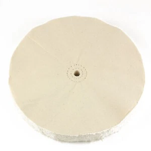 10" x 1/2" Arbor Hole - 60 Ply Loose Polishing Muslin Cotton Buffing Wheel - Picture 1 of 3