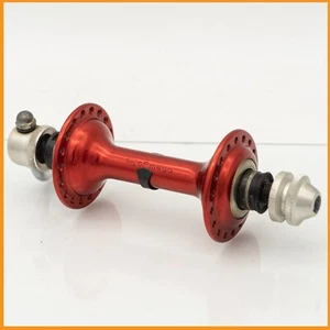 NOS OFMEGA SUPER COMPETIZIONE RED 36 H FRONT HUB VINTAGE ROAD BIKE 80S BICYCLE - Picture 1 of 6