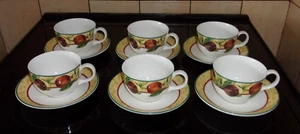 6 DOULTON EVERYDAY AUGUSTINE TC1196 CUPS AND SAUCERS - Picture 1 of 4
