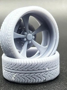 1/24 Scale Resin 25” Full Wheel Set For Scale Modeling - Picture 1 of 6