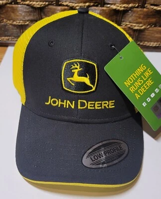 *NUEVO* Sombrero de camionero John Deere bordado con logotipo trasero de malla - ¡Con etiquetas! Foto 1 de 4