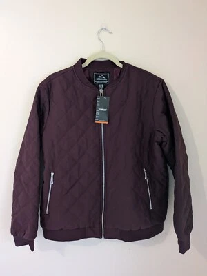 Tacvasen Bomber Jacket Mens XL NWT Dark Purple Lightweight Full Zip Quilted  - Image 1 of 4