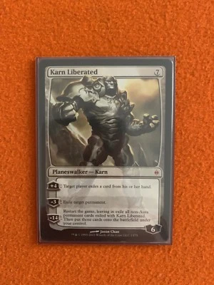 MTG Magic The Gathering Card Karn Liberated Planeswalker New Phyrexia Mint M - Image 1 of 2