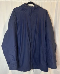 Giacca Harbor Master uomo blu foderata spessa antipioggia con tasche zip e cappuccio XL - Foto 1 di 10