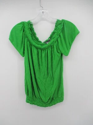 American Dream Clothing Small Cap Sleeve Scoop Neck Elastic Waist Shirt - Image 1 of 4