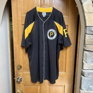 Maglia Pittsburgh Pirates Baseball Majestic abbottonata dal 1887 - Foto 1 di 9