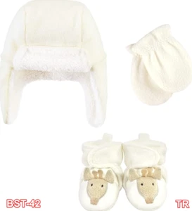 Hudson Baby Unisex Baby Trapper Hat, Mitten and Bootie Set, Giraffe, 18-24 Month - Picture 1 of 7