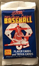 1989 Score Pack Gary Gaetti Twins (Top) Oswald Peraza Orioles Rookie RC (Back)