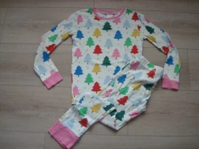 Mini Boden Niñas Talla 9 Años 134cm Árbol de Navidad Pijama Conjunto Manga Larga Rosa Foto 1 de 4