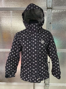 686 Snowboard Jacket - Youth Girls Medium - Snowflakes - Ski Snow Winter Coat - Picture 1 of 13