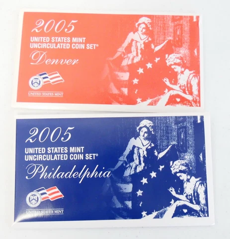 2005 P & D US Mint Uncirculated Mint 22 Coin Set ~ Free Shipping Cover