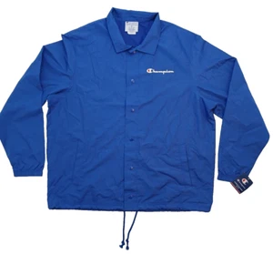 Champion Classic Coach Jacket Men's Size XL Waterproof Lightweight Blue New - Picture 1 of 13