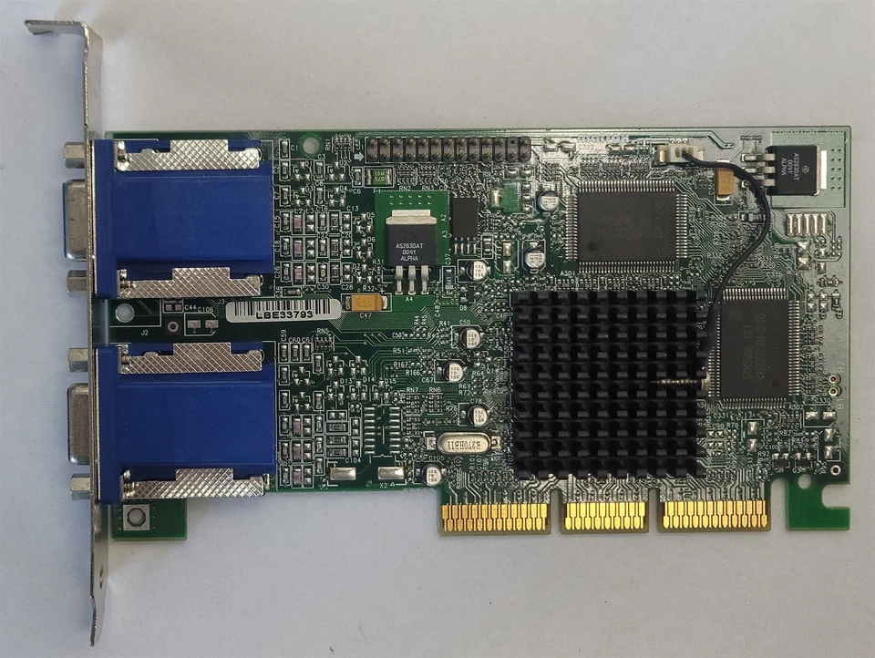 Matrox G45+MDHA16D/0E6 AGP Video Card, Dual VGA, 16MB - Image 1 of 4