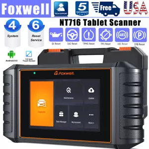 OBD Scanner SRS ABS Transmission Diagnostic TPS SAS TPMS Oil Reset Foxwell NT716 - Picture 1 of 12