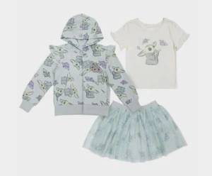 Disney Star Wars Girl's 3-Piece Baby Yoda/Grogu Set with Tutu - Picture 1 of 6