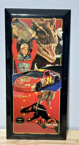 Jebco Clock Jeff Gordon Jurassic Park The Ride Limited Edition Nascar Cover