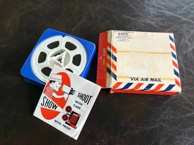 Винтажная пленка AGFA Agfachrome на маленькой 3-дюймовой катушке в авиапочтовом ящике Agfa - Изображение 1 из 4