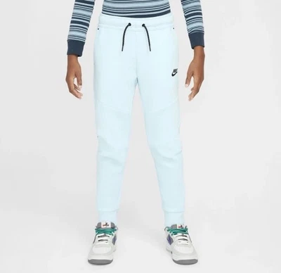 NIÑOS TALLA S NIKE TECH POLAR PANTALONES JOGGERS NIÑOS GRANDES AZUL GLACIAR HV5869-474 NUEVO CON ETIQUETAS Foto 1 de 4