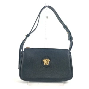 VERSACE medusa logo shoulder bag Shoulder Bag Leather Black/Gold Unused - Picture 1 of 16