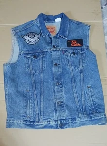 Levi Strauss Harley Davidson Owners Group Jeansweste blau mit Patches XL - Bild 1 von 6